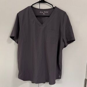 Easy Stretch Gray Stone Scrub Top XL